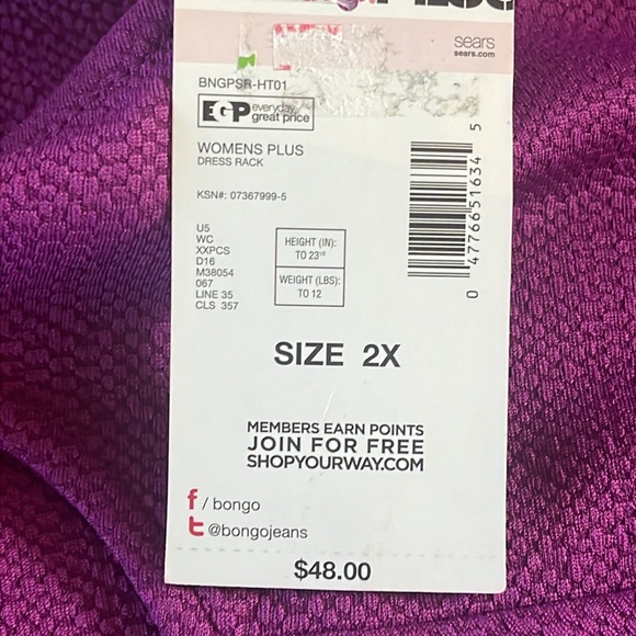 Bongo Plus Women’s Magenta Fit and Flare Sleeveless Mini Dress size 2X NWT - Picture 6 of 15
